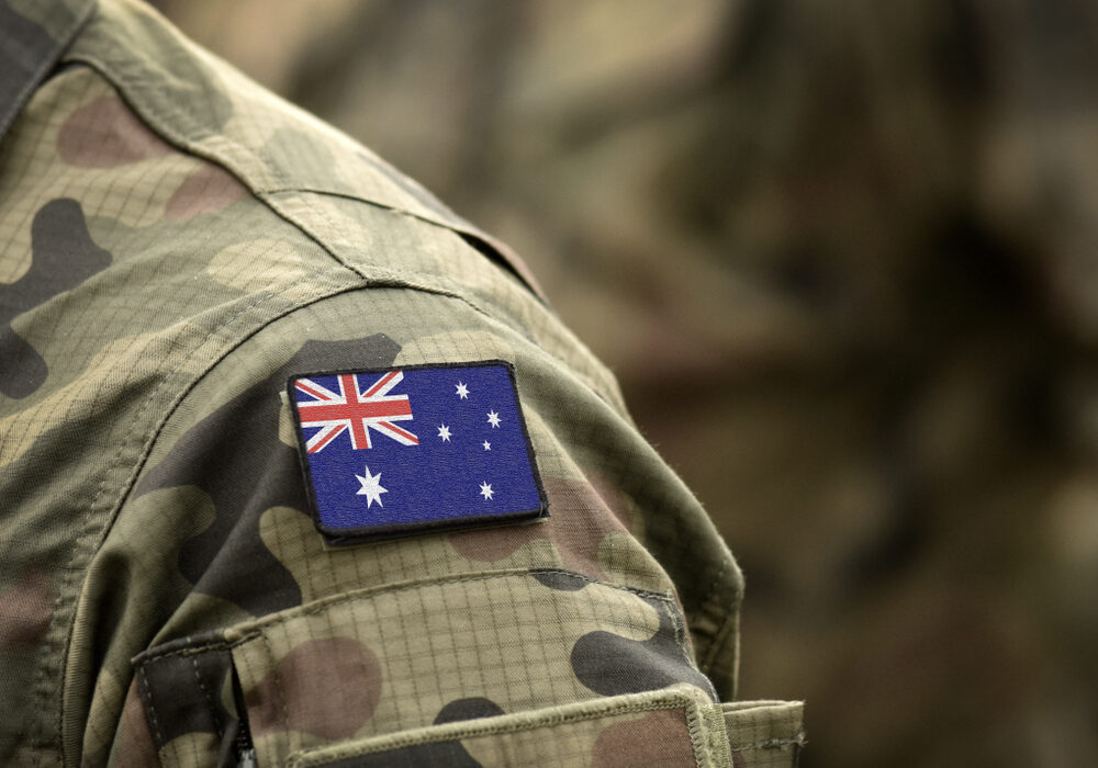 Flag,Of,Australia,On,Military,Uniform,(collage).